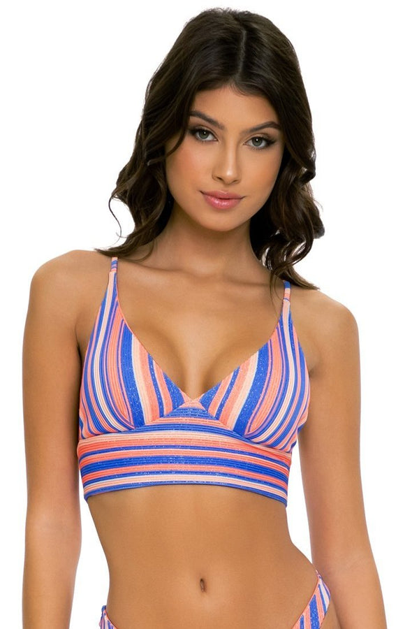 Luli Fama Playtime CROSS BACK BUSTIER TOP